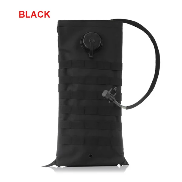 Black Nylon 2.5L тактический Молл сумка для воды нейлоновый чехол для воды мочевого пузыря сумка для путешествий гидратации рюкзак для альпинизма пешего туризма езды на велосипеде - Цвет: Black Nylon