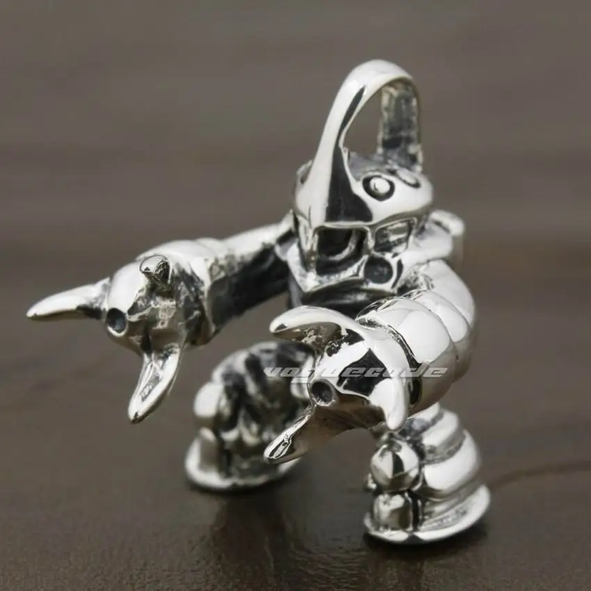 925 пробы Серебряный Мужской Байкерский кулон в стиле супер робот войн 8A027|pendant