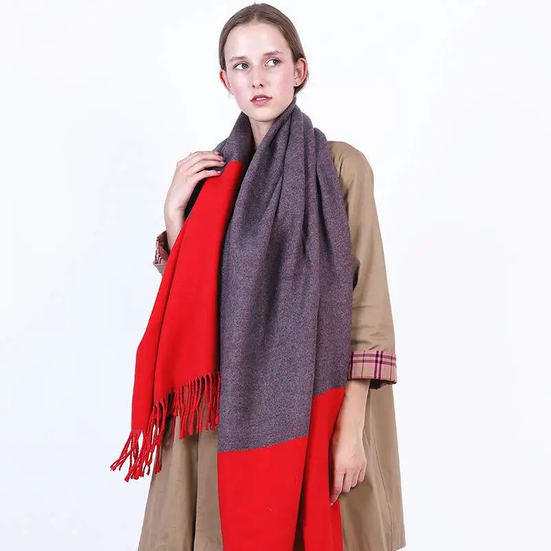 Новый брендовый кашемировый зимний шарф для женщин толстые теплые шали в стиле