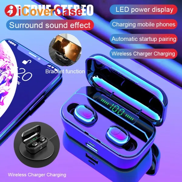 Bluetooth-наушники с зарядным устройством для Huawei Mate 30 Pro 20 P30 Lite Honor 10 9 8 8X 8A 8C Twins