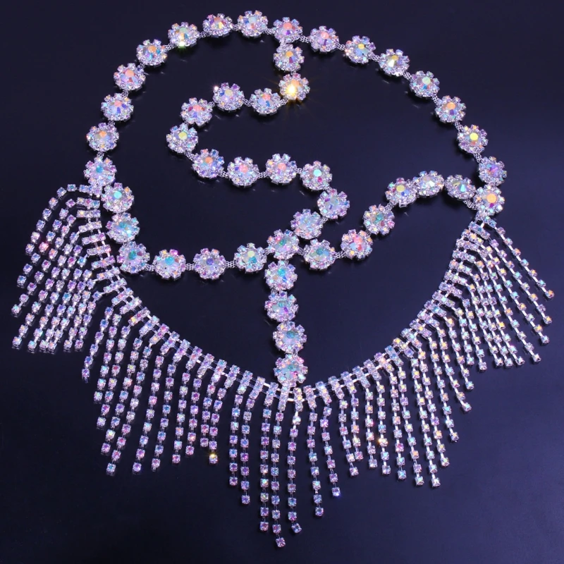 Женская маска-вуаль для танца живота с кристаллами |