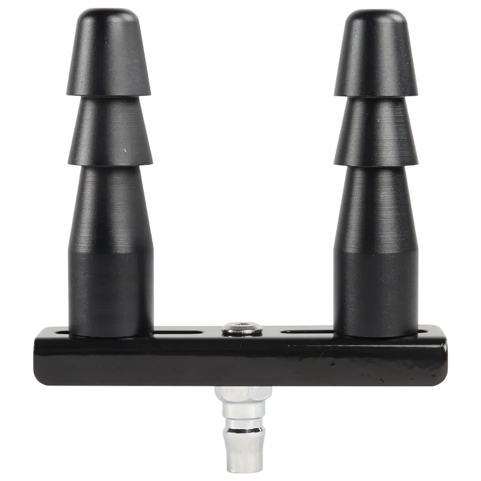 DTSUDU Silver and Black Metal Quick Connect Vac-u-Lock Double Dildo Holder Attachment for Premium Sex Machine Dildo DIY