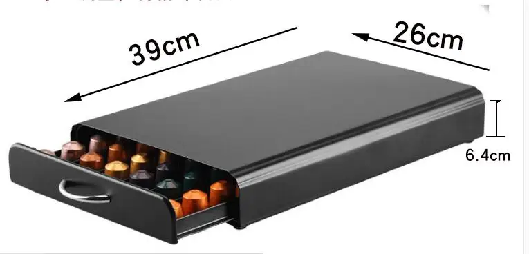 2019 полоса Nespresso ящик 60 капсул стойка для кофейных стенд кухонный металлический