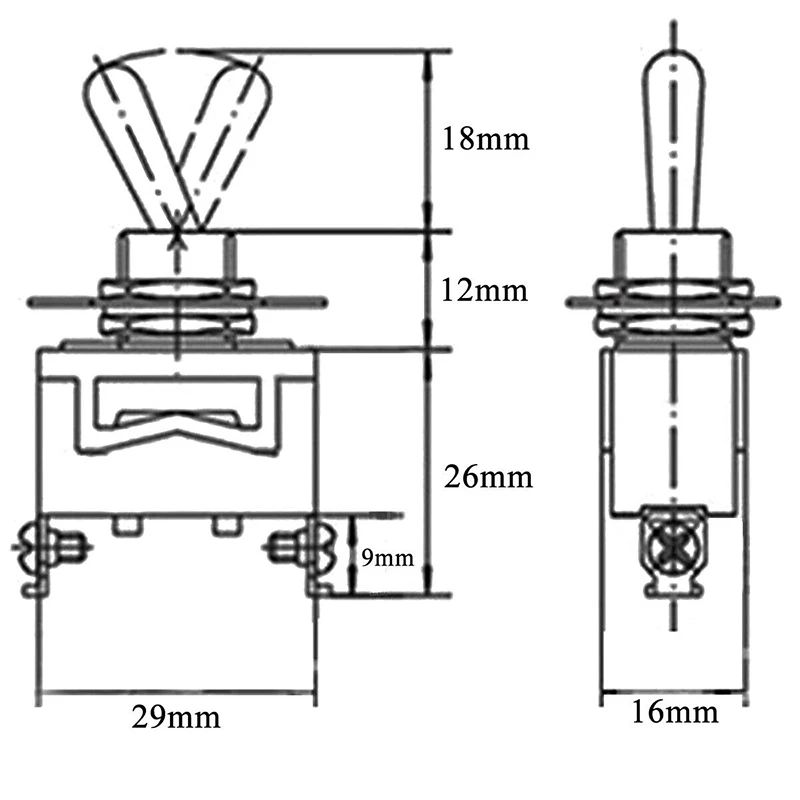 10 шт./компл. самоблокирующийся кулисный переключатель + Водонепроницаемый
