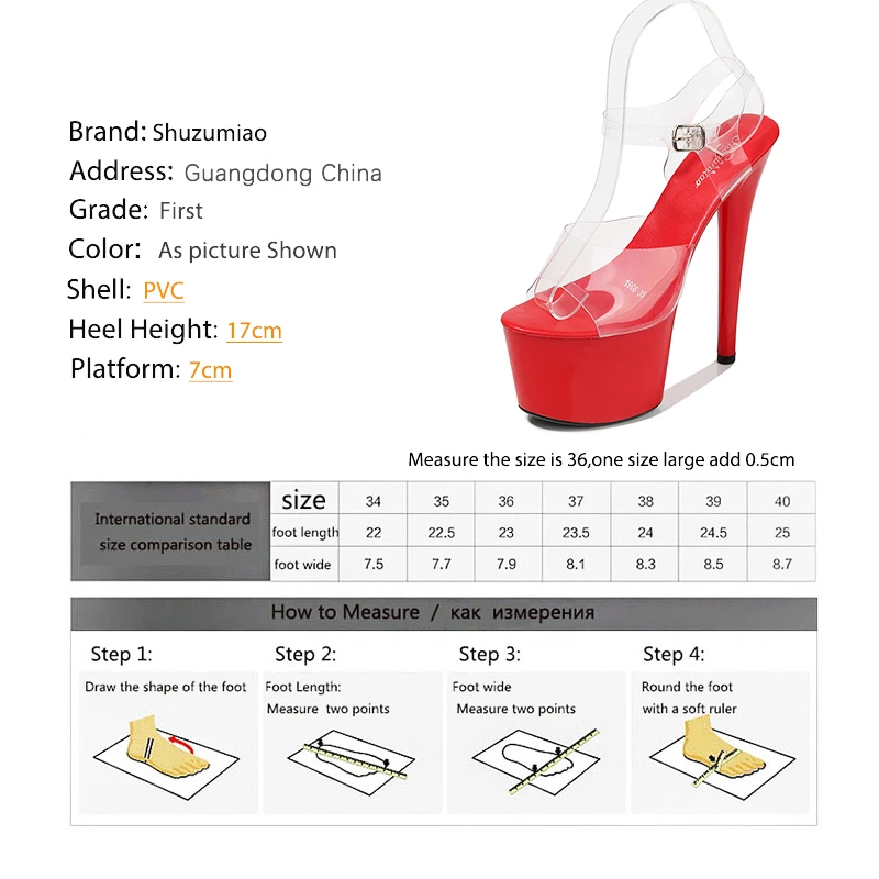 Walking Show Stripper Heels Clear Shoes Woman Platforms High Heels Sandals Women Sexy Big Yard Fish Mouth Shoes 2020 New Crystal images - 6