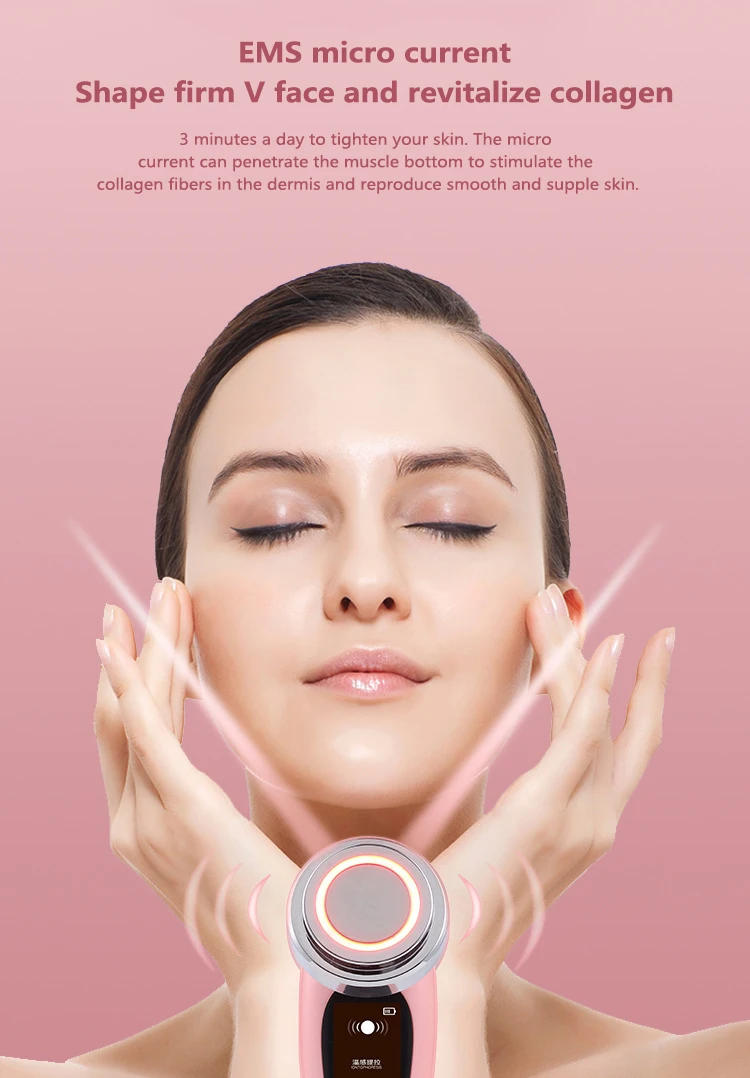 Ultrasonic Beauty Introduction Instrument Face Cleansing Massage Skin Care Products Importer Face-Lift and Firming Tool | Красота и