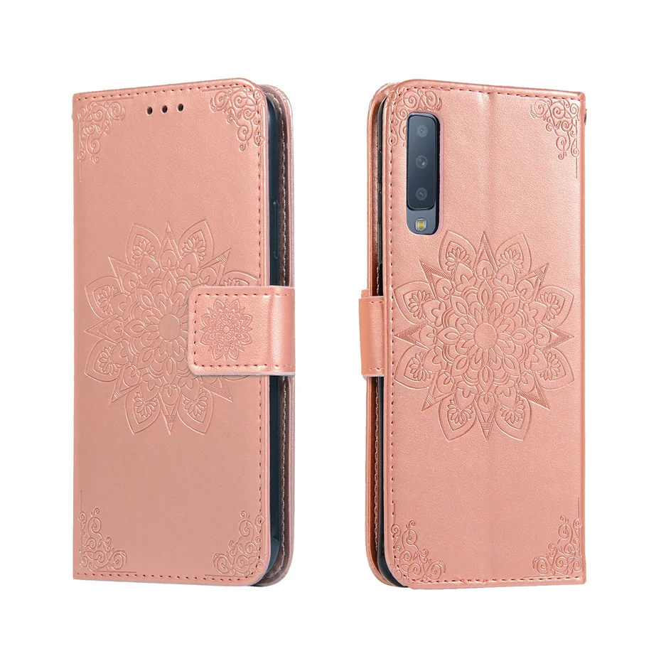 Чехол Кошелек с 3d цветочным рисунком для Samsung A730 A750F A530 A520 флип кейс мобильных