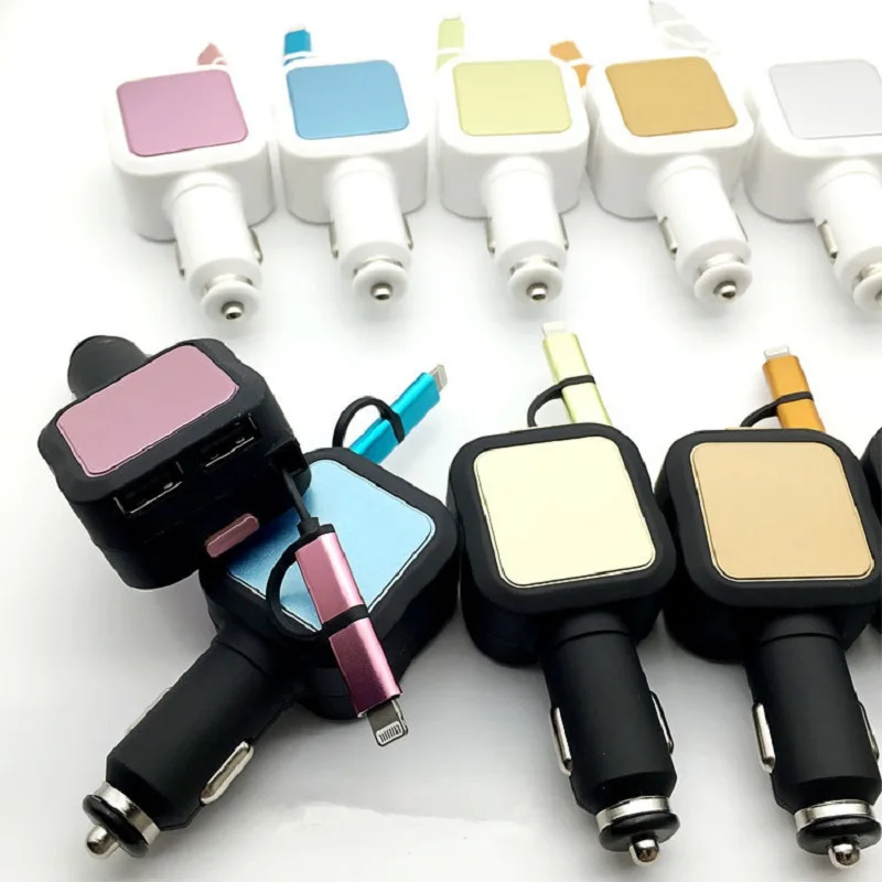USB Автомобильное зарядное устройство для мобильного телефона планшета gps 4.8A 2в1