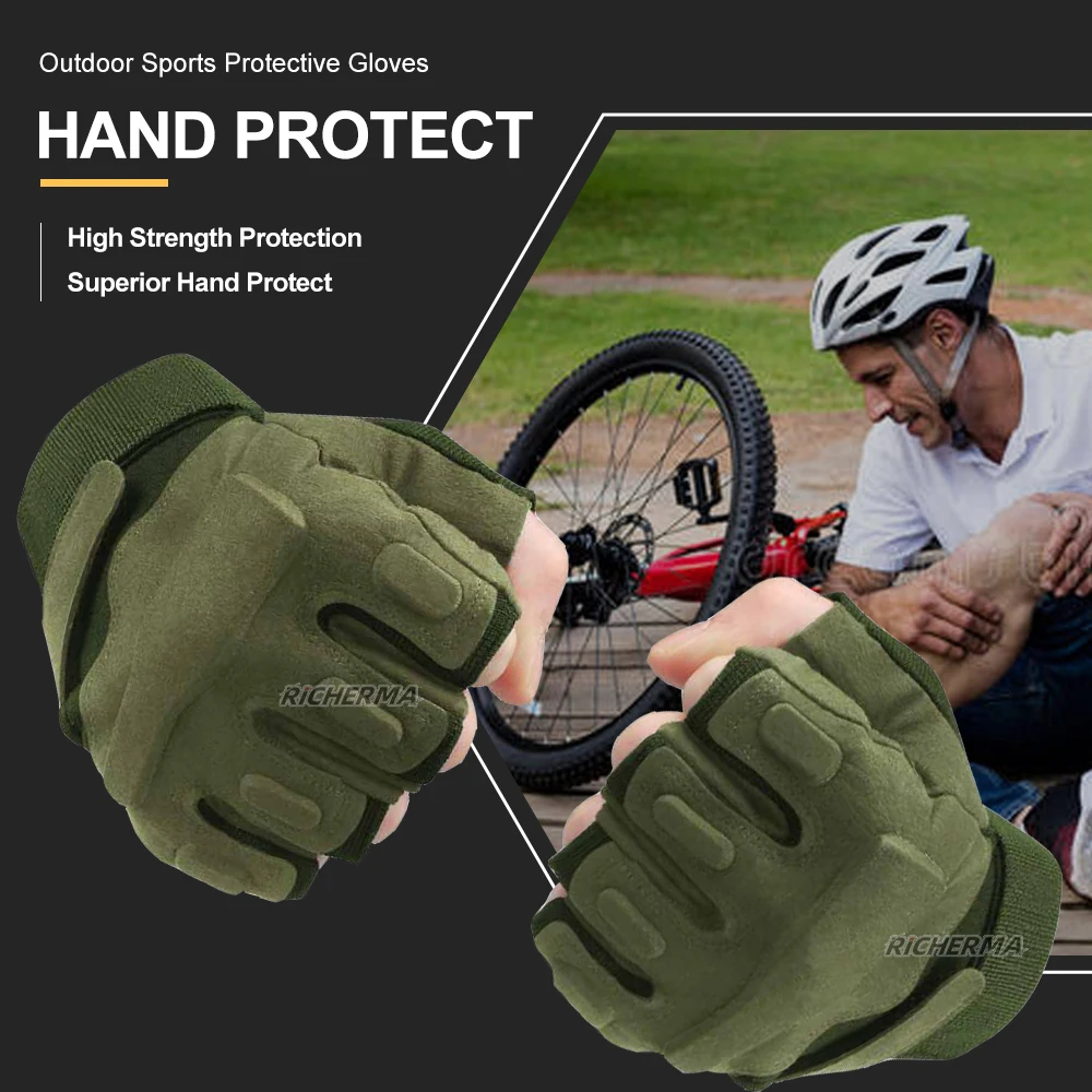 Перчатки мотоциклетные летние зеленые без пальцев | Автомобили и мотоциклы