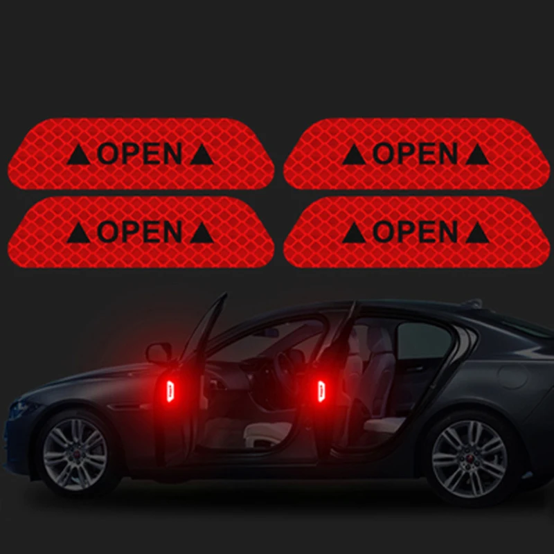 4 шт. Автомобиль открыть светоотрающей полосой Предупреждение отметка наклейка
