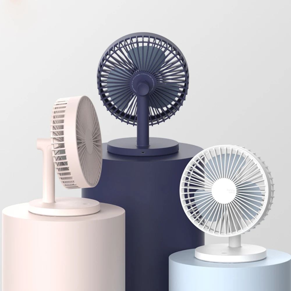 

Desktop Fan USB Rechargeable 2000mAh Portable Cooling Fan Summer Mini Fan Low Noise Strong Wind Table Fan For Home Bedroom