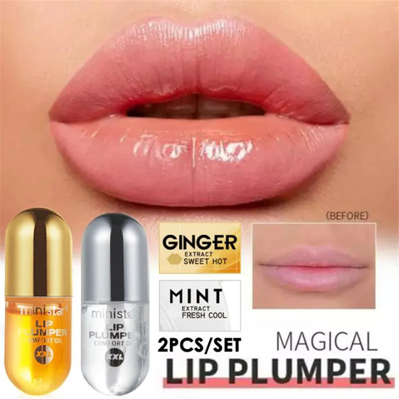 

2pcs/Set Natural And Lasting Moisturizing Lipstick Lip Enriching Liquid Capsule Lip Plumping Liquid Female Lip Makeup Cosmetics