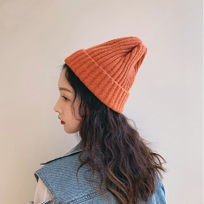 Mantener el sombrero de invierno calido для женщин gorro lana punto gorros gorra gruesa mujer|Женские Skullies и шапочки| |