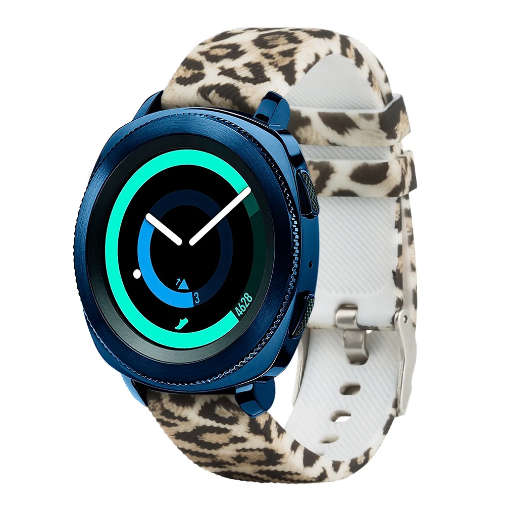 leopard 1 20 мм силиконовый ремешок для часов samsung Galaxy Watch 42 мм/gear Sport/Garmin Vivoactive 3/Vivoactive 3 Music/Forerunner 645 ремешок - Цвет: leopard 1