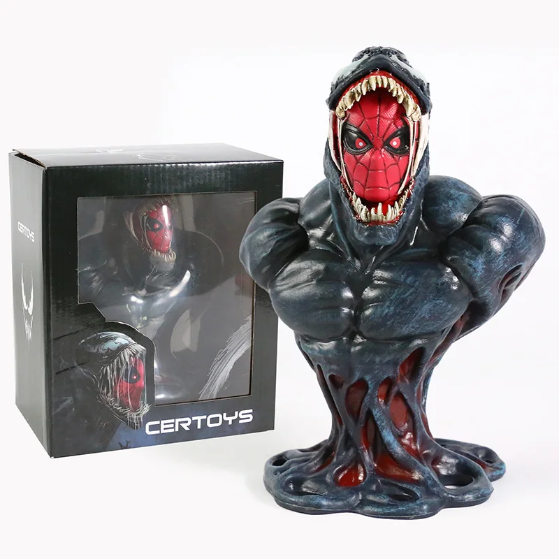 Marvel Spiderman Venom Bust PVC Figure Model Collection Figurine Toy Gift