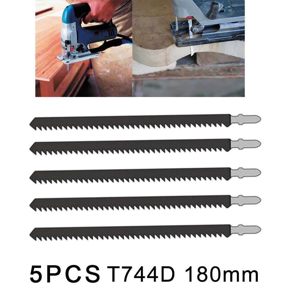 

5Pcs T744D 180mm Super Long Saw Blade Fast Cutting Set For For Cutting Thick Construction Wood, Cork, Particle Board, Wood Core