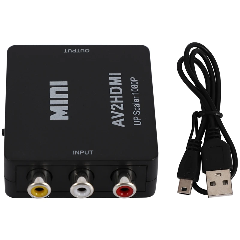 Переходник с RCA на HDMI AV 1080P Mini Composite CVBS HD видео аудио адаптер для PS3 PS4 STB VHS VCR камеры