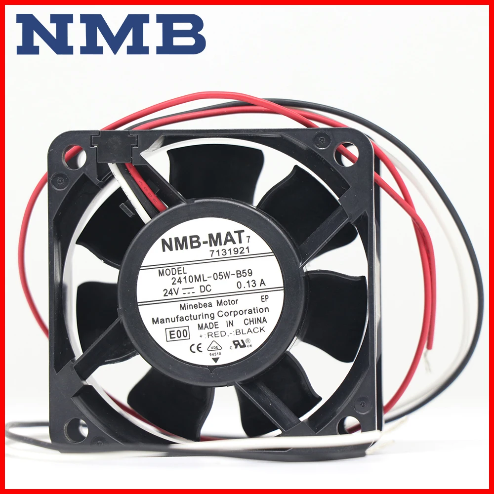 

NMB Original Genuine 2410ML-05W-B59 24V 2.4W 6025 DC Axial Cooling Fans For Server Device Inverter And Fanuc A90L-0001-0576