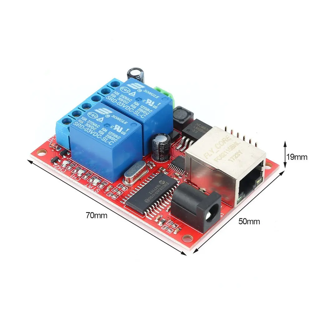 

LAN Ethernet 2 Manier Relais Board Vertraging Schakelaar Tcp/Udp Controller Module Web Server Grote Waarde