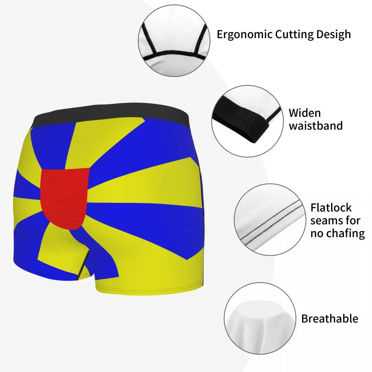 Flag Of West Flanders Men's Boxer Briefs Belgian Nerd Men's boxer leggings