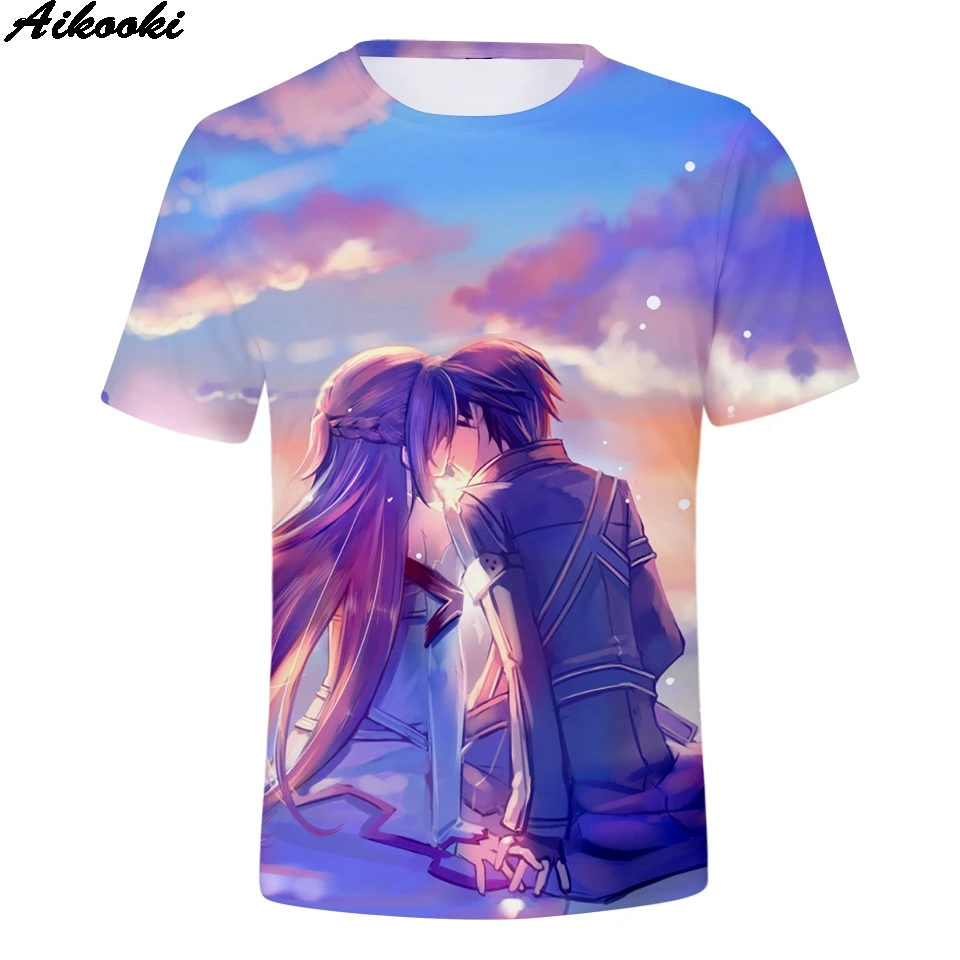 

Anime Sword Art Online Printed 3D T-shirt Men Women New Fashion Casual Style T Shirts Cool Hip Hop Streetwear Oversizes Clothes