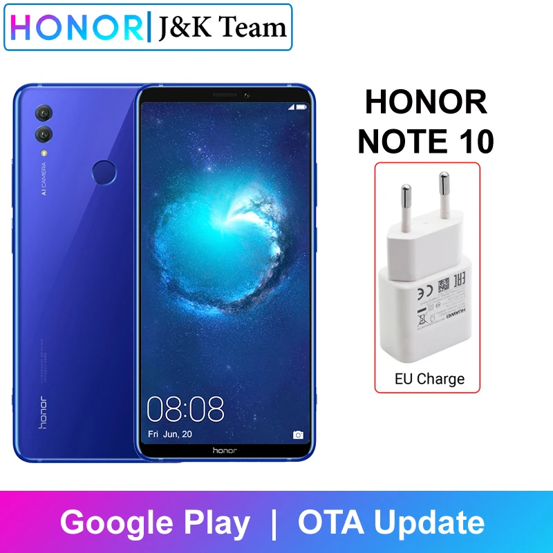 Honor Note 10, 6 ГБ, 128 ГБ, NFC Смартфон, аккумулятор 5000 мАч, экран 6,95 дюйма, Android 8,0, камера 24 МП, NFC, мобильный телефон