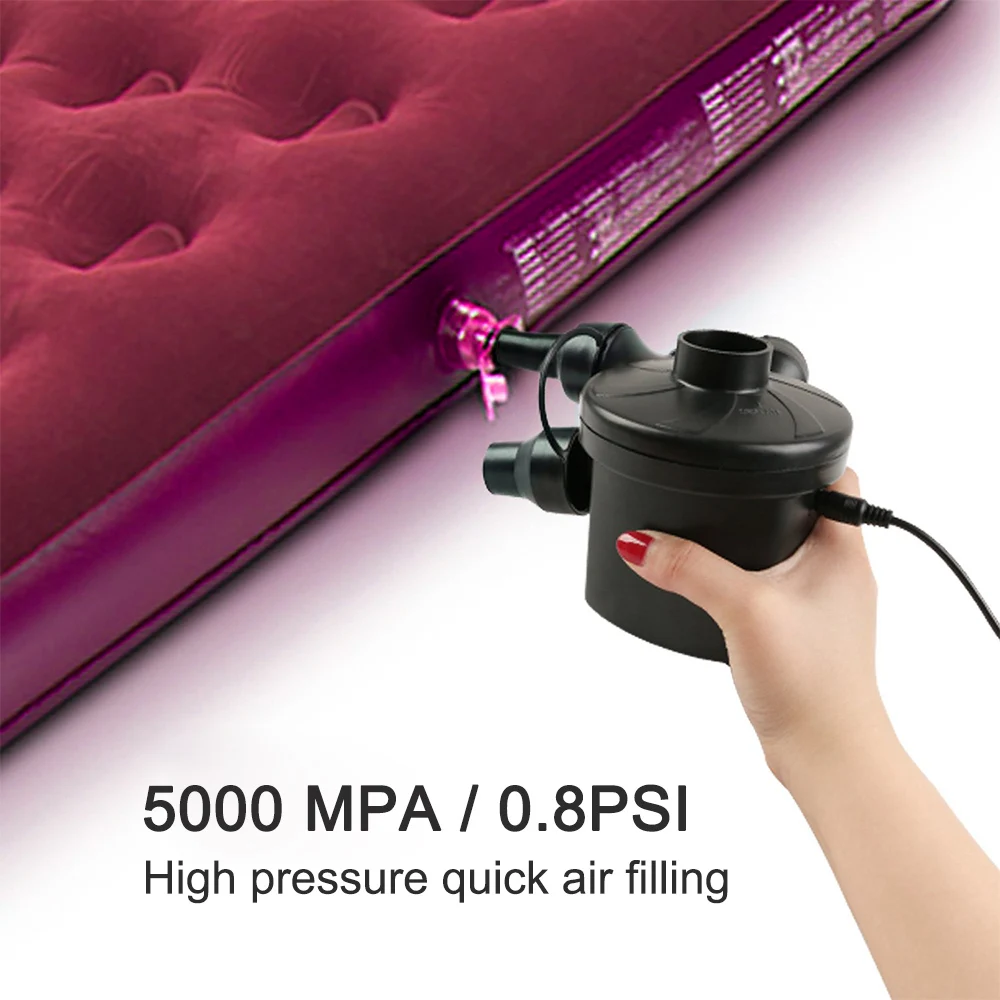 Насос надувной электрический помпа для кемпинга быстрое наполнение матраса