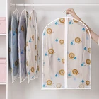 Новый пылезащитный чехол PEVA с принтом для одежды, прозрачный пластиковый чехол для одежды, подвесной чехол для пальто, костюма, мешки для одежды, пылезащитный чехол, сумка для домашнего хранения