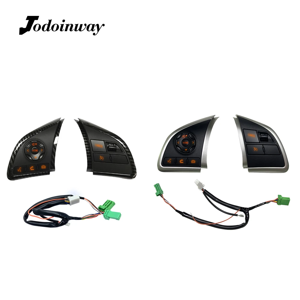 

Carbon Fiber Silver Steering Wheel For Mitsubishi ASX Outlander 3 2019 2020 Car Cruise Control Button Audio Volume Sound Switch