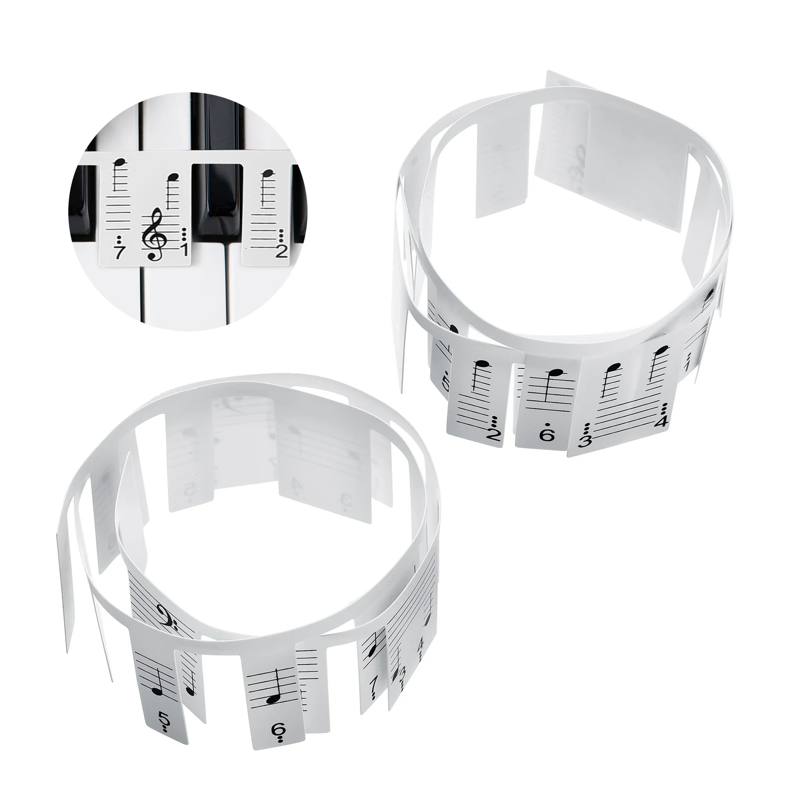 61-ключ фортепианная нота диаграммы нелипкий съемный пианино наклейки с музыкой