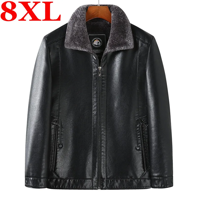 

high quality Men's Real Leather Bomber Jacket with Fur Collar Genuine Leather sheepskin Jackets Winter Warm Coat Men