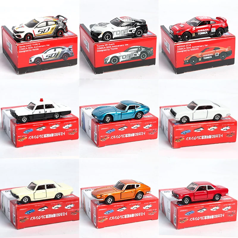 

Tomy Tomica Metal Diecast Car 50th Anniversary Edition Tian Civic Crown 2000GT Nissan Z432 Toy Car Kids Toys Birthday Gift
