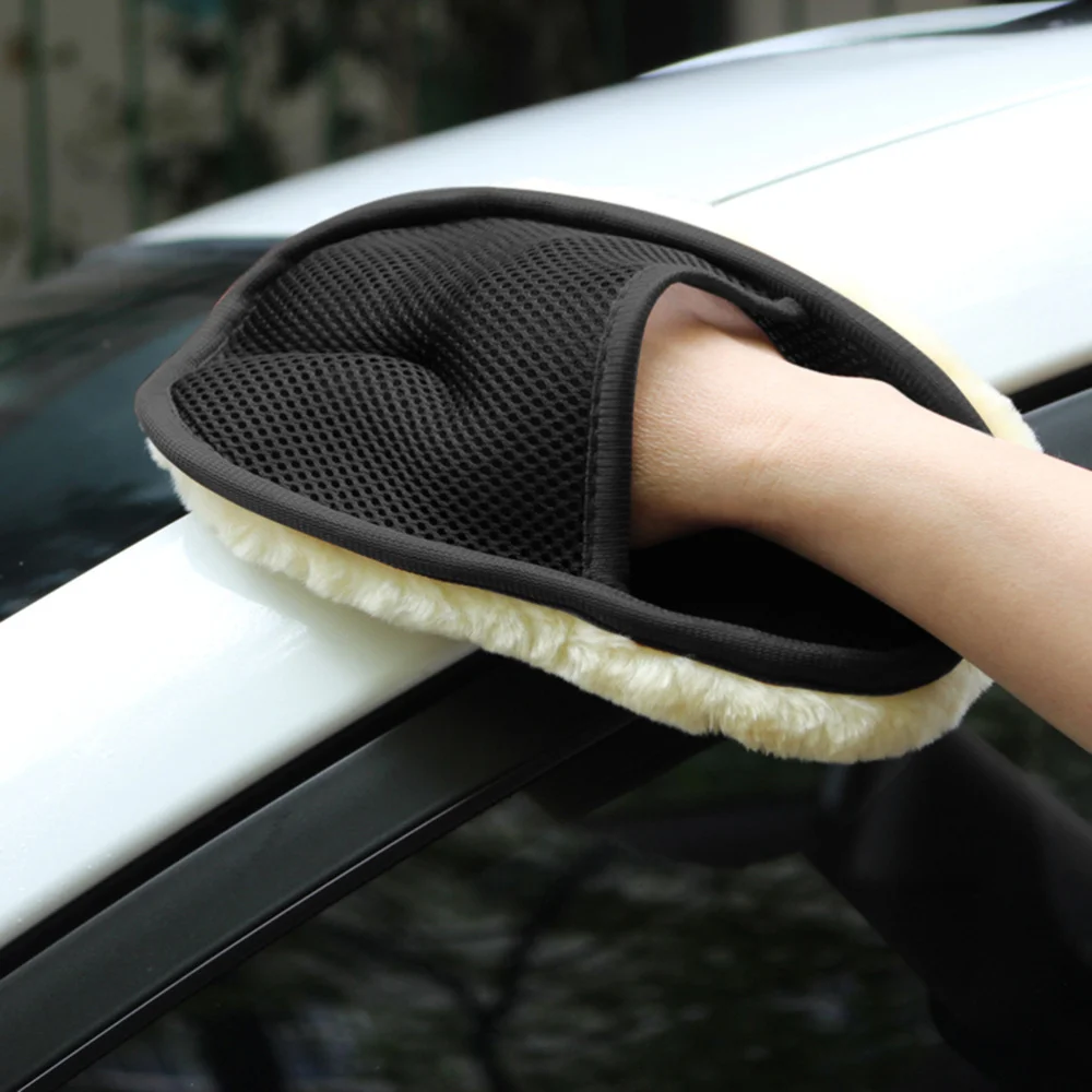 

Car Wash Mitt Wool Microfiber Car Cleaning Glove for Motorcycle Wax Polishing Washer Sponge Car Care Cleaning