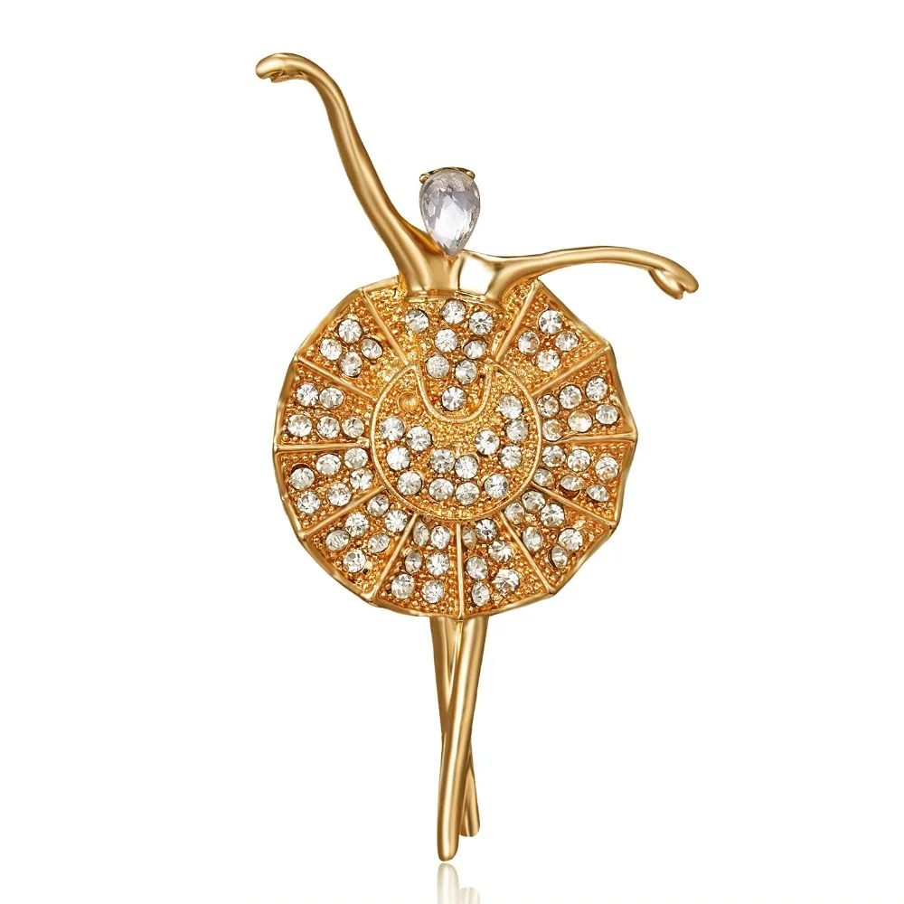 Мода Rhinestone танцы мальчик и девочка чертежное масло фигурка персонажа брошка заколка для женщин Девушка эмаль платье маленькое платье аксессуары