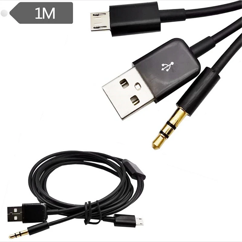 Кабель 2 в 1 с Micro USB на и стандартным аудиоразъемом Aux 3 5 мм совместим со многими