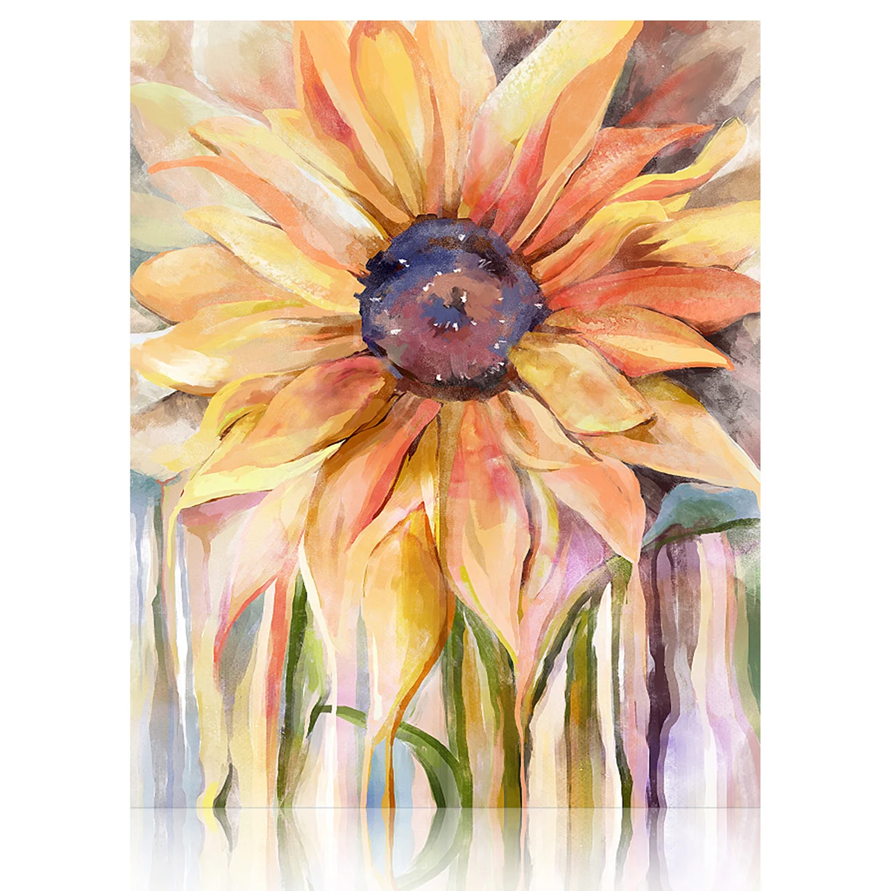 

Flower Paint By Numbers for Adults Botanical Diy Oil Painting by Numbers Kids Yellow Sunflower Pictures 16x20 Inches 40x50cm