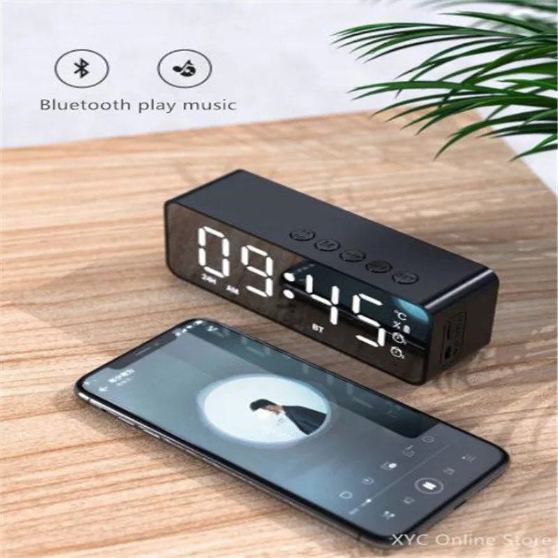Беспроводной Bluetooth динамик маленький мини будильник портативная пушка