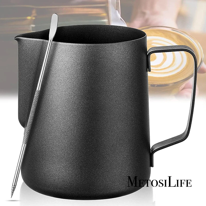 

Stainless Steel Milk Frothing Pitcher Jug Espresso Steaming Pitcher with Scale for Cappuccinos & Latte Art