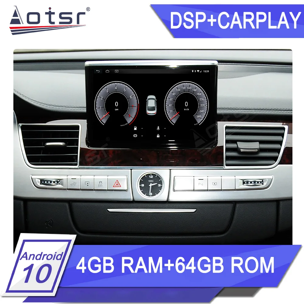 Автомагнитола для Audi A8 2004-2011 Android центральный мультимедийный видеоплеер Navi Carplay