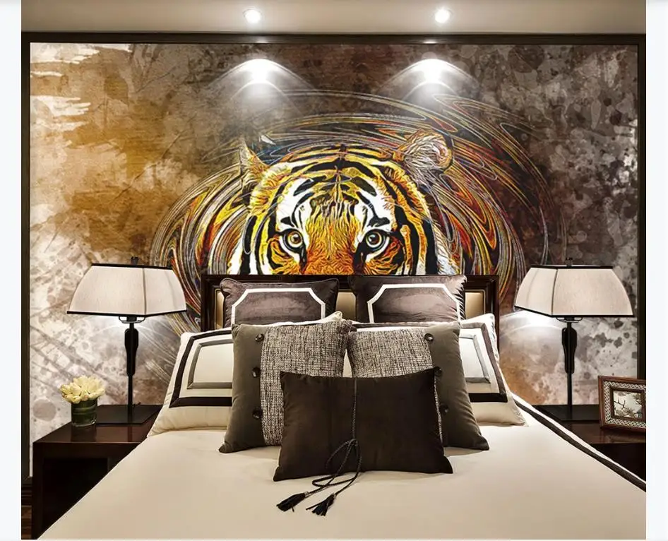 Большие индивидуальные 3D фото Настенные обои животные коричневый енот оранжевый