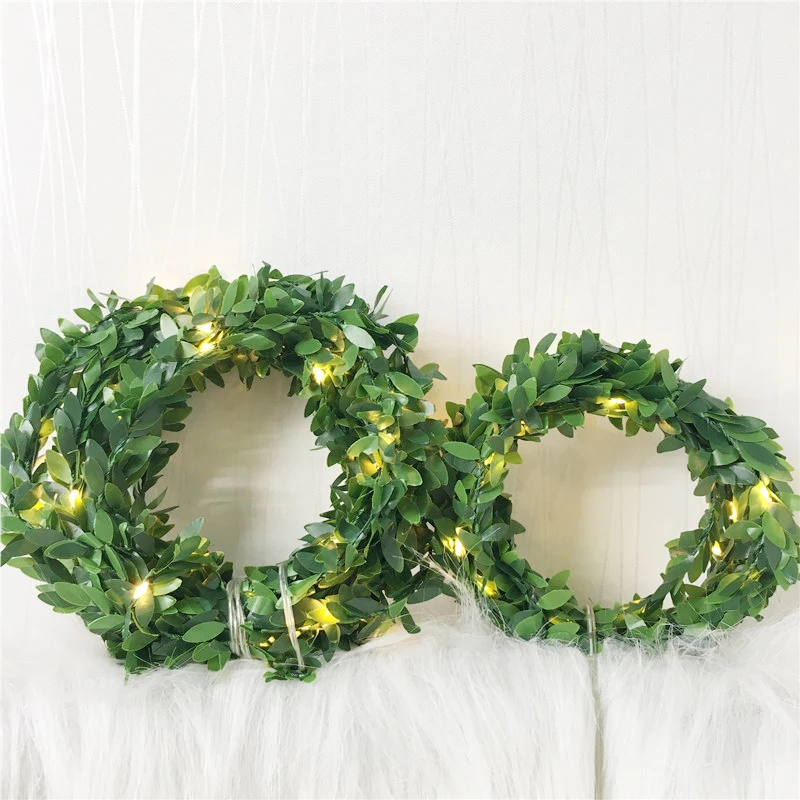 Светодиодный лист плюща гирлянды сказочные свадебные огни AA батарея работает