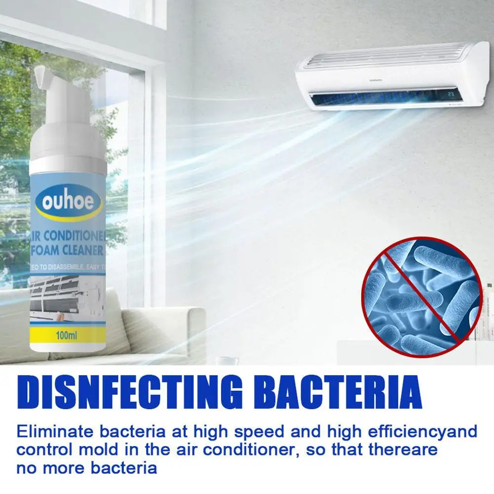 

100ML Air Conditioner Cleaner Sprayer Coil Condenser Cleaner Multifunction Cleaning Dust Leaner Household Cleaner Deep Sprayer Q