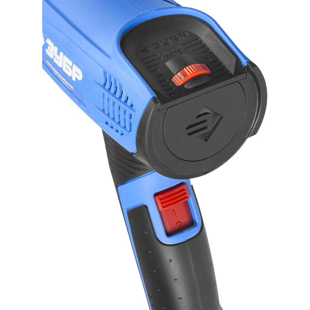 Фен ЗУБР ФТ-П1800 керам. изолятор электр. регул. темп-ры 2 режима: 80-550град 350/550 л/мин