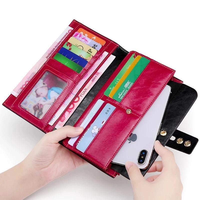 

EASYANT 2021 Women Coin Purse Leather Female Wallets With Phone Pocket Ladies Purse Hasp Women Purse Wallet Clutch