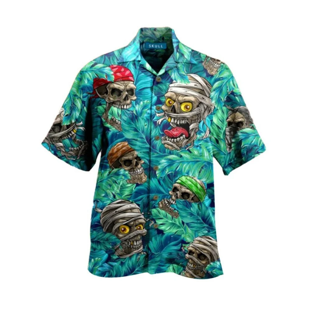 

Mens Summer Hawaiian Shirt Beach Holiday Button Short Sleeve Blouse Tops Shirts