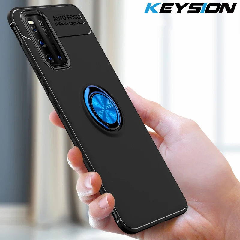 Противоударный чехол KEYSION для IQOO 3 Мягкая силиконовая задняя крышка с магнитным