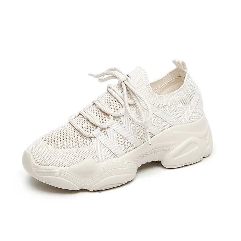 

Women's Chunky Sneakers Fashion New Ladies 2020 Platform Shoes Lace Up Vulcanize Shoes Women Female Running Trainers Dad Shoes