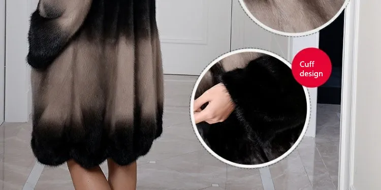 inverno полностью из норки пальто с мехом longa seçao das mulheres com a moda com capuz sechao tingidos jaqueta de agua