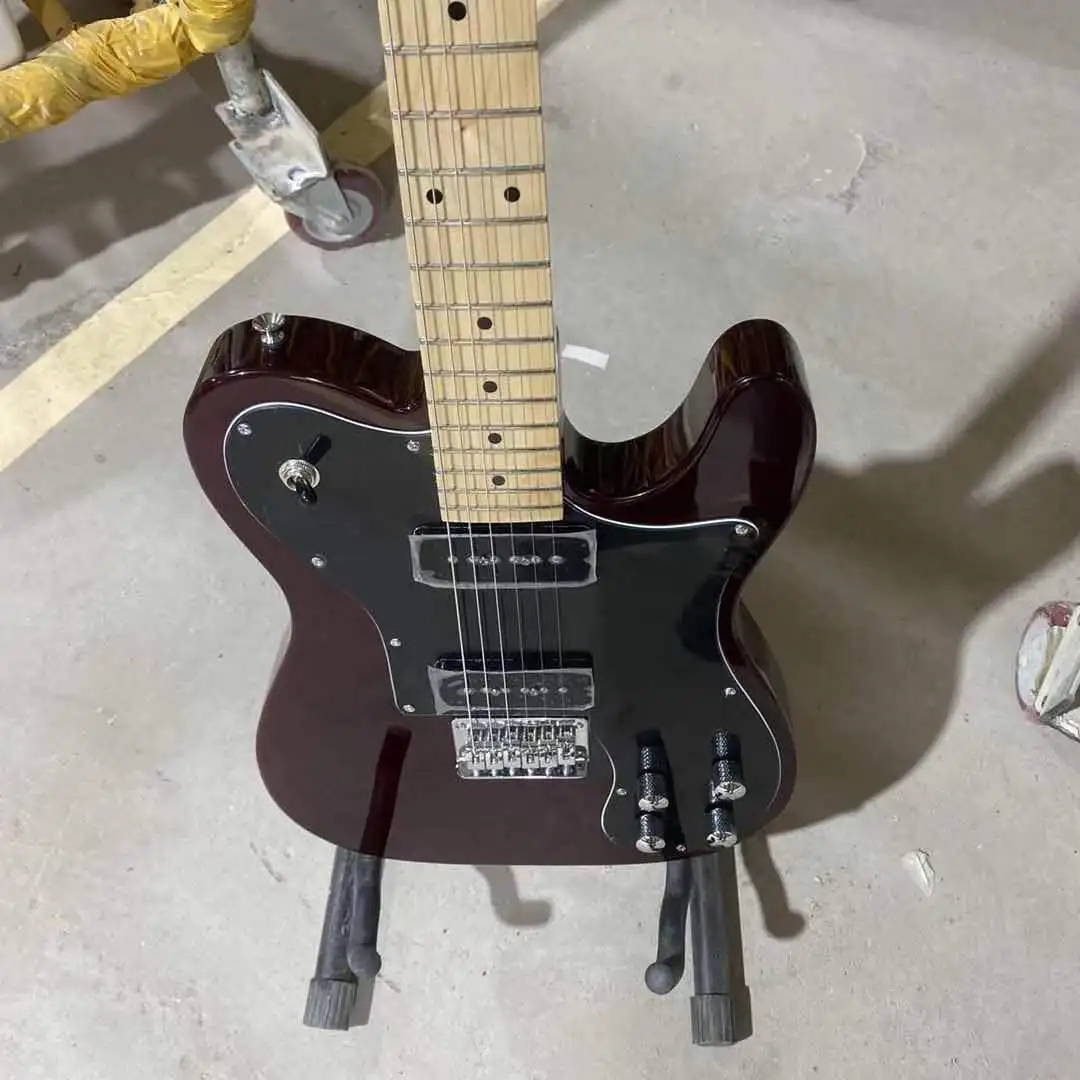 Tele электрическая гитара ELM Body винно-Красного цвета P90 звукосниматели кленовый