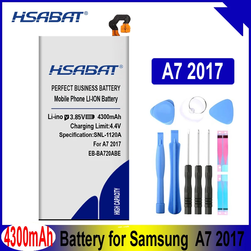 HSABAT 4300mAh EB BA720ABE аккумулятор для Samsung Galaxy A7 2017 / SM A720 A720F A720S J7 Pro J730F 2017|Аккумуляторы